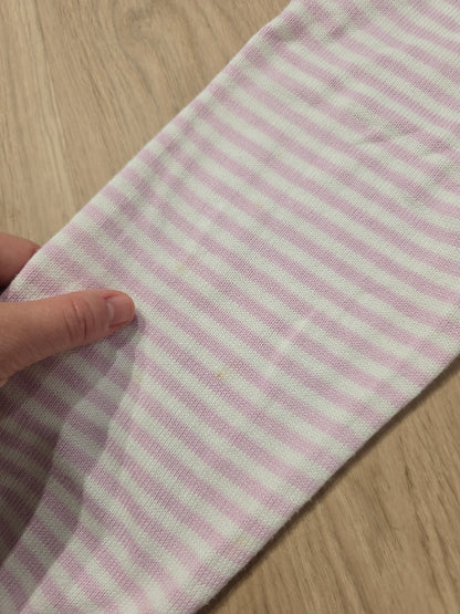 Cardigan à rayures rose/blanc des années 80' - M