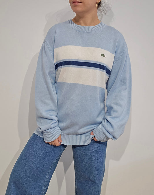 Pull col rond bleu - L/XL