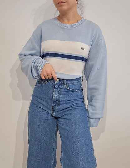 Pull col rond bleu - L/XL