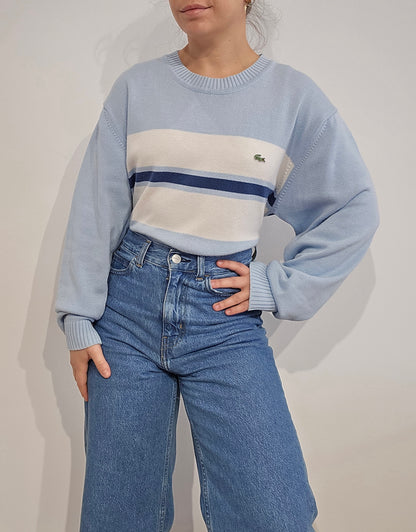 Pull col rond bleu - L/XL