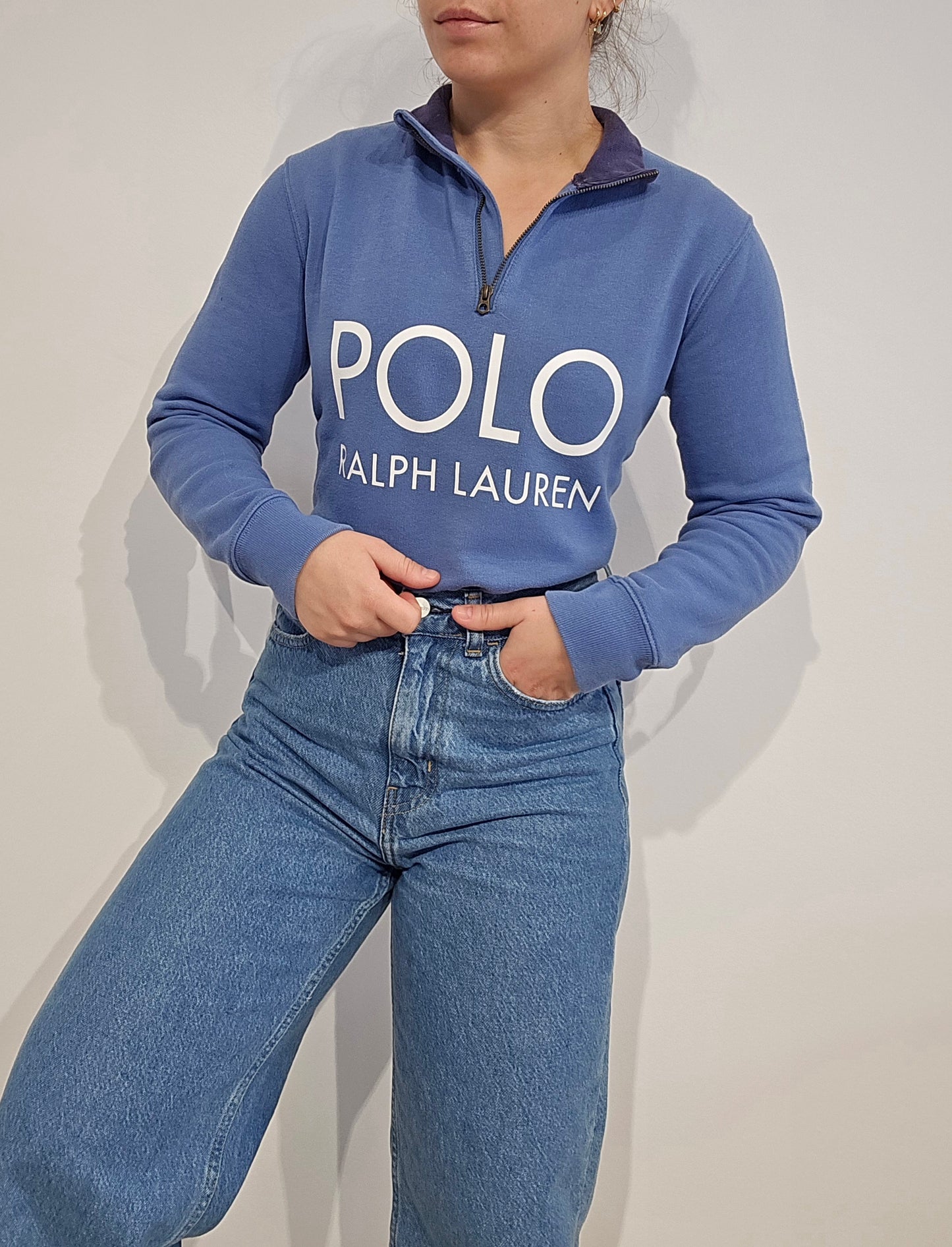 Pull camionneur bleu ciel - XS