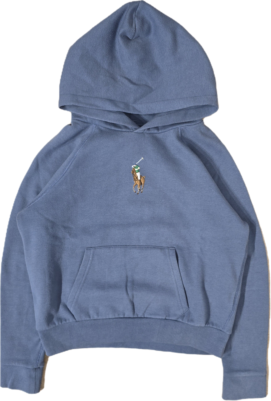 Sweat à capuche bleu big logo - XS