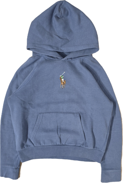 Sweat à capuche bleu big logo - XS