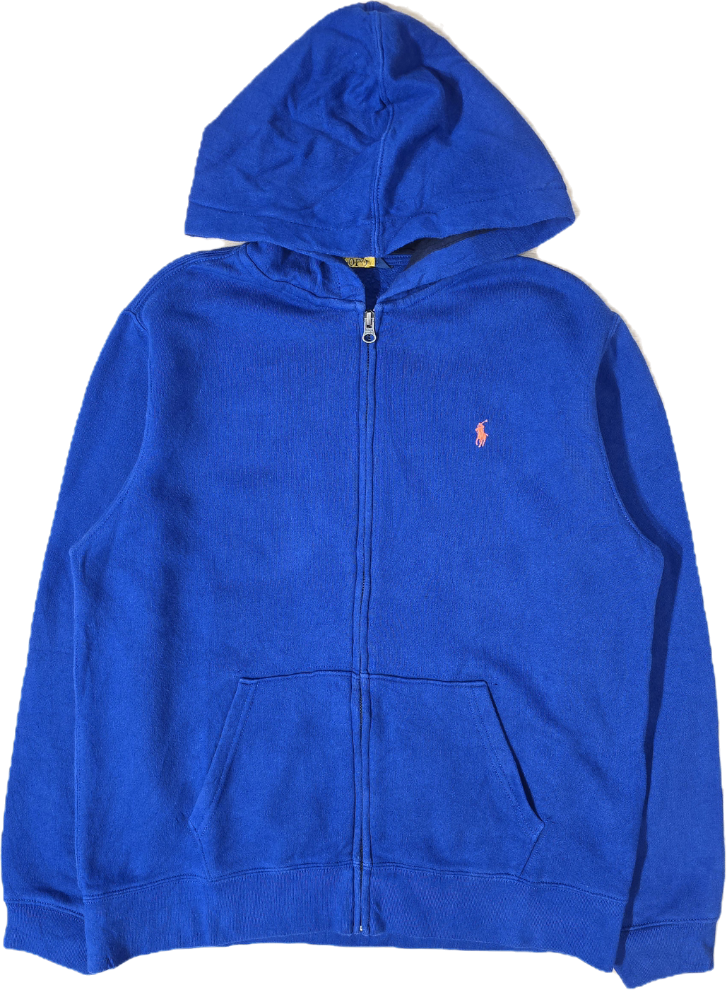 Veste à capuche en coton bleu - M