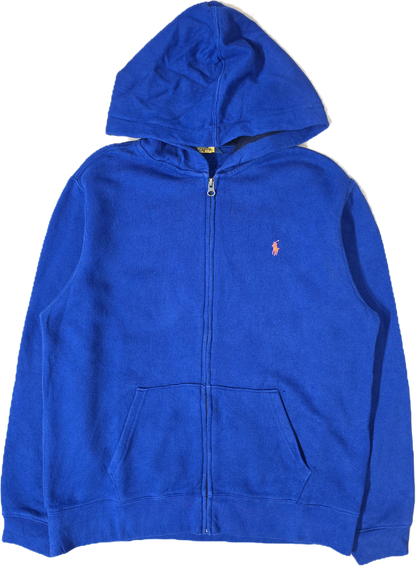 Veste à capuche en coton bleu - M
