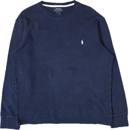 Pull léger en coton marine - L