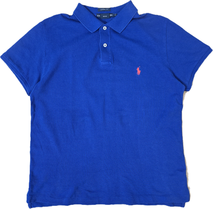 Polo classic fit en coton bleu - S/M