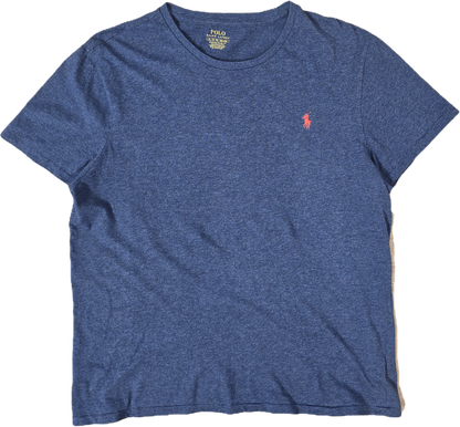 Tee-shirt custom silm fit en coton bleu - XL