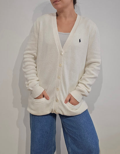 Cardigan en coton blanc - M