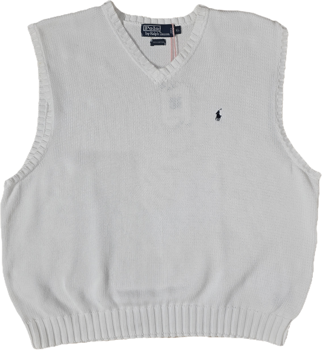 Pull sans manches en coton blanc - M/L
