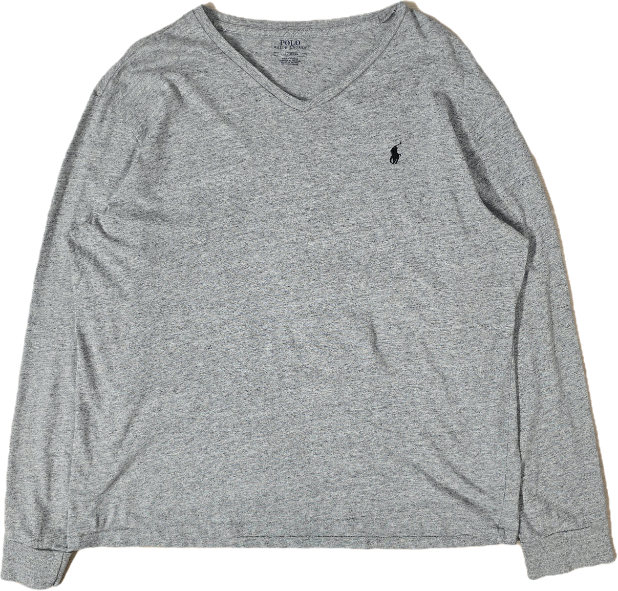 Tee-shirt gris mélangé en coton - L