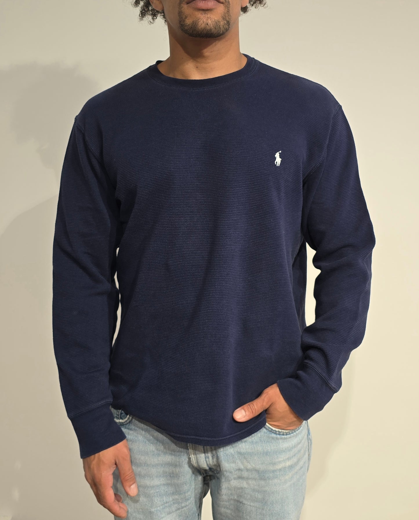 Pull léger en coton marine - M/L