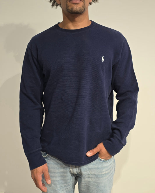 Pull léger en coton marine - M/L