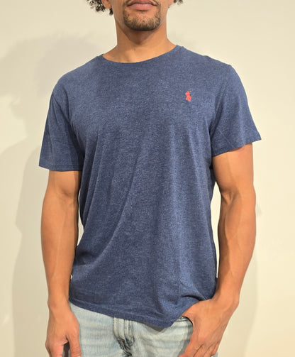 Tee-shirt custom silm fit en coton bleu - L