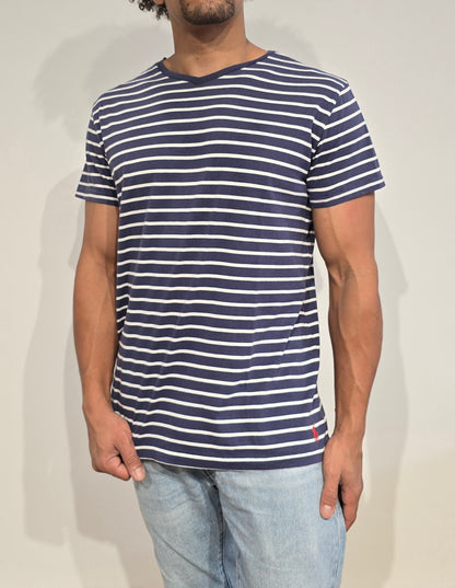 Tee-shirt marinière en coton - M