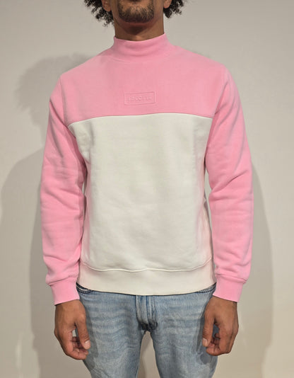 Pull blanc et rose collection Live ! - S