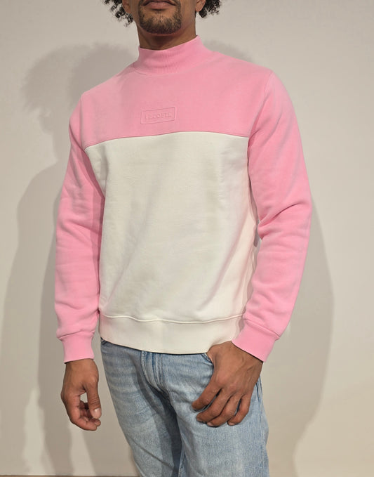 Pull blanc et rose collection Live ! - S