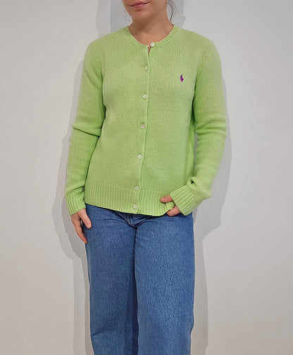 Cardigan en laine vert pomme - XS/S