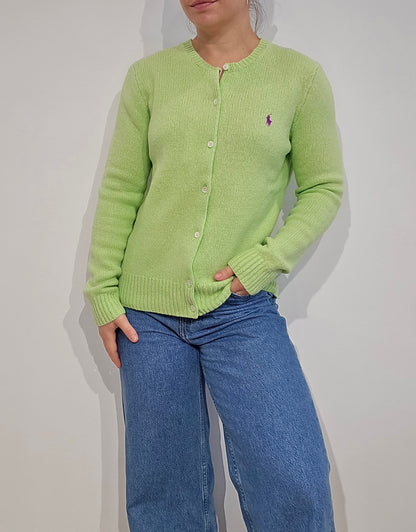 Cardigan en laine vert pomme - XS/S