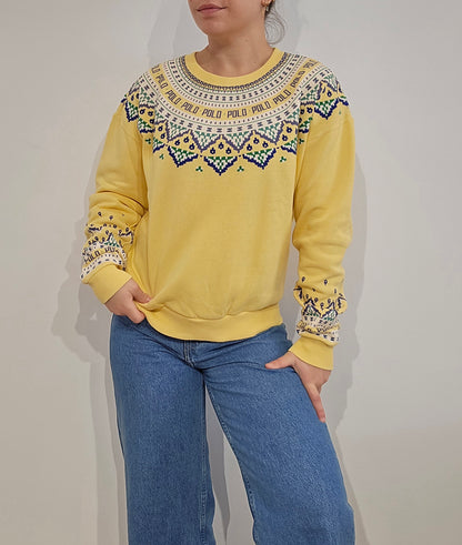 Sweat jaune à motifs collection récente - XS
