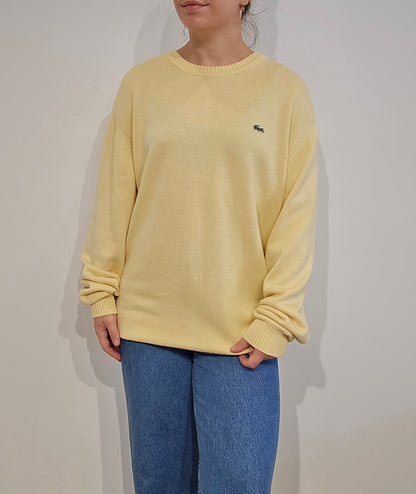Pull uni en coton jaune - XL