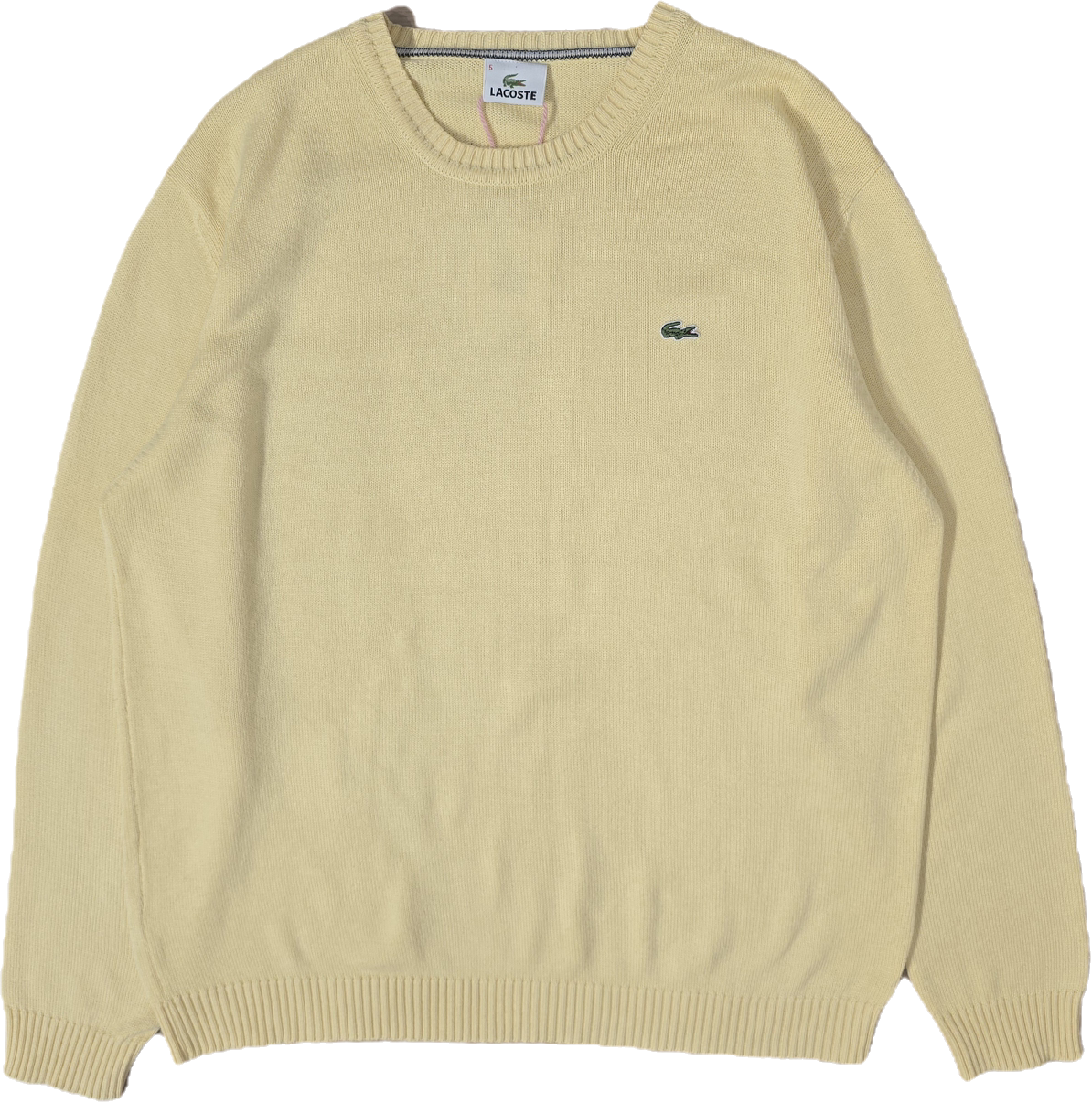 Pull uni en coton jaune - XL