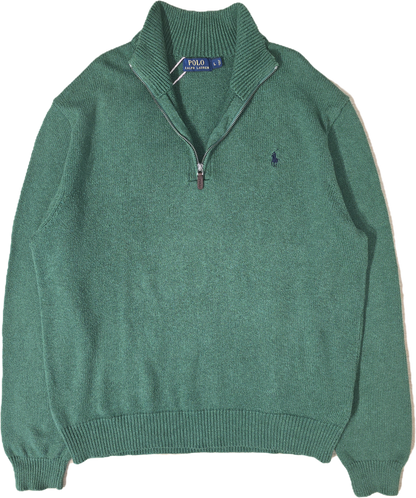 Pull camionneur Ralph Lauren en maille vert - XL
