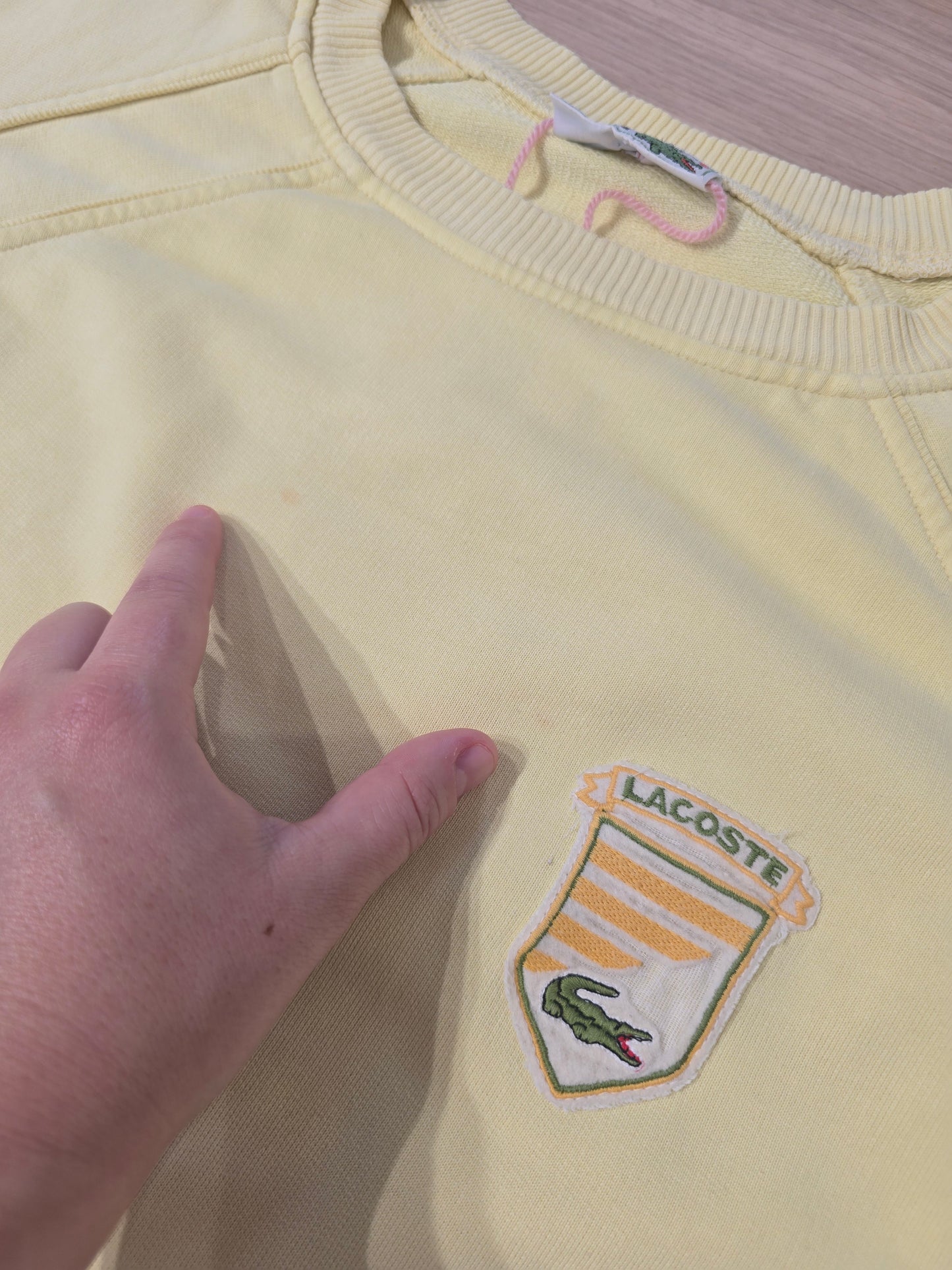 Sweat jaune des années 80' fabriqué en France - XL