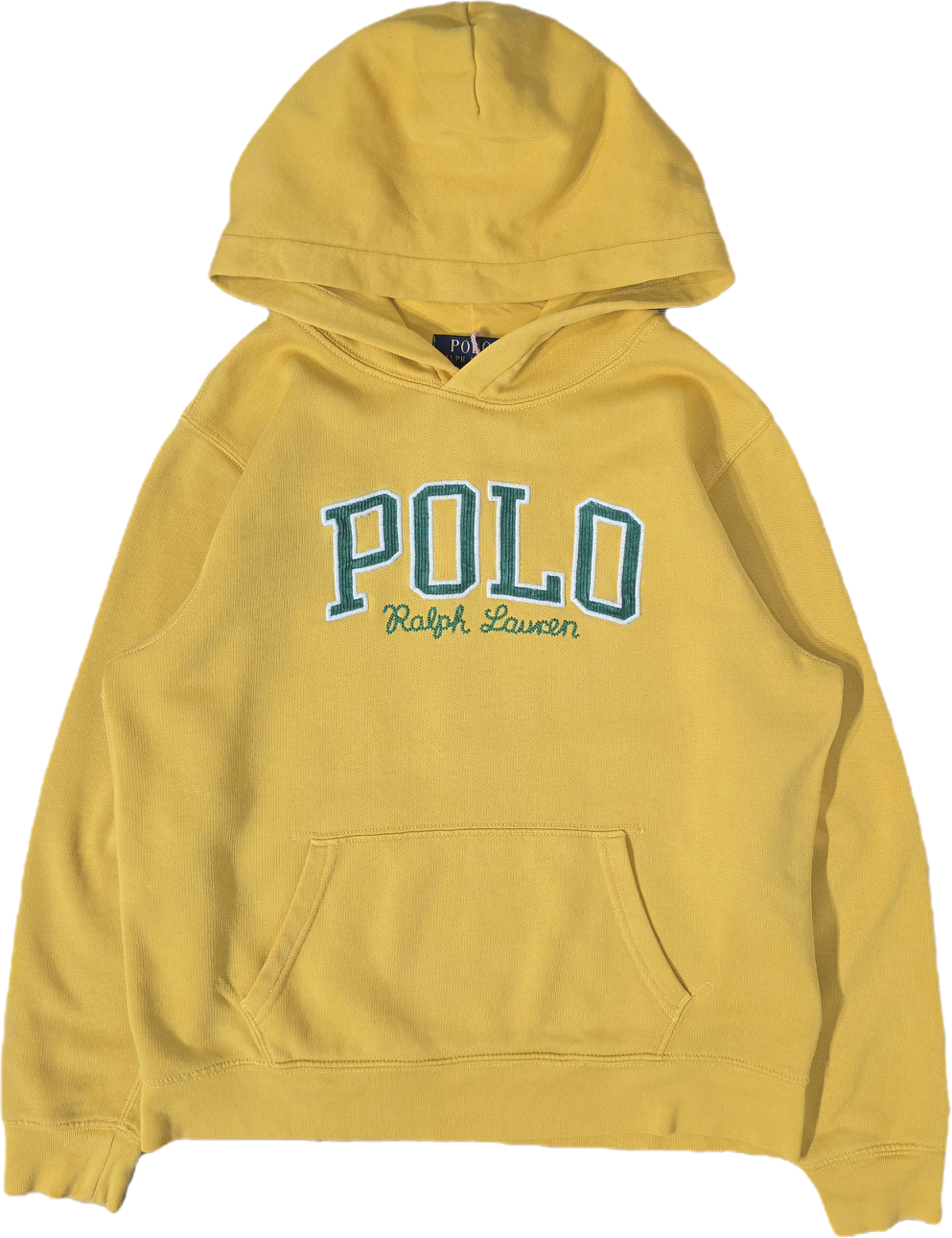 Sweat à capuche jaune brodé - XS