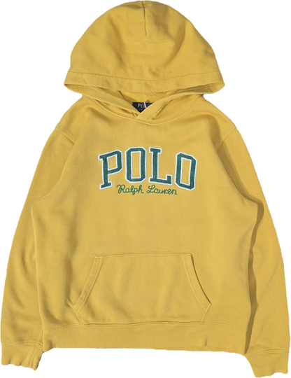 Sweat à capuche jaune brodé - XS