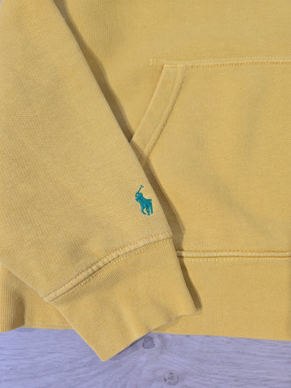 Sweat à capuche jaune brodé - XS