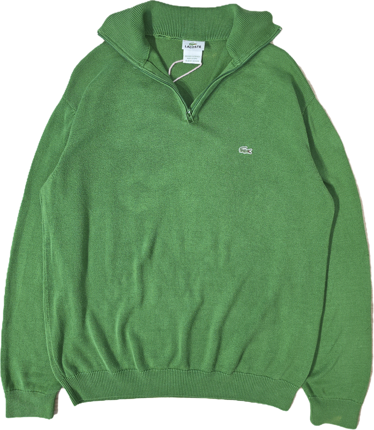 Pull camionneur en coton vert - L/XL