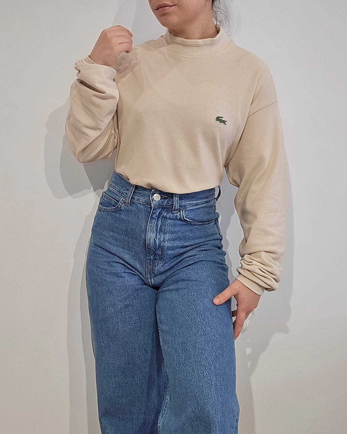 Pull col cheminée beige - XXL