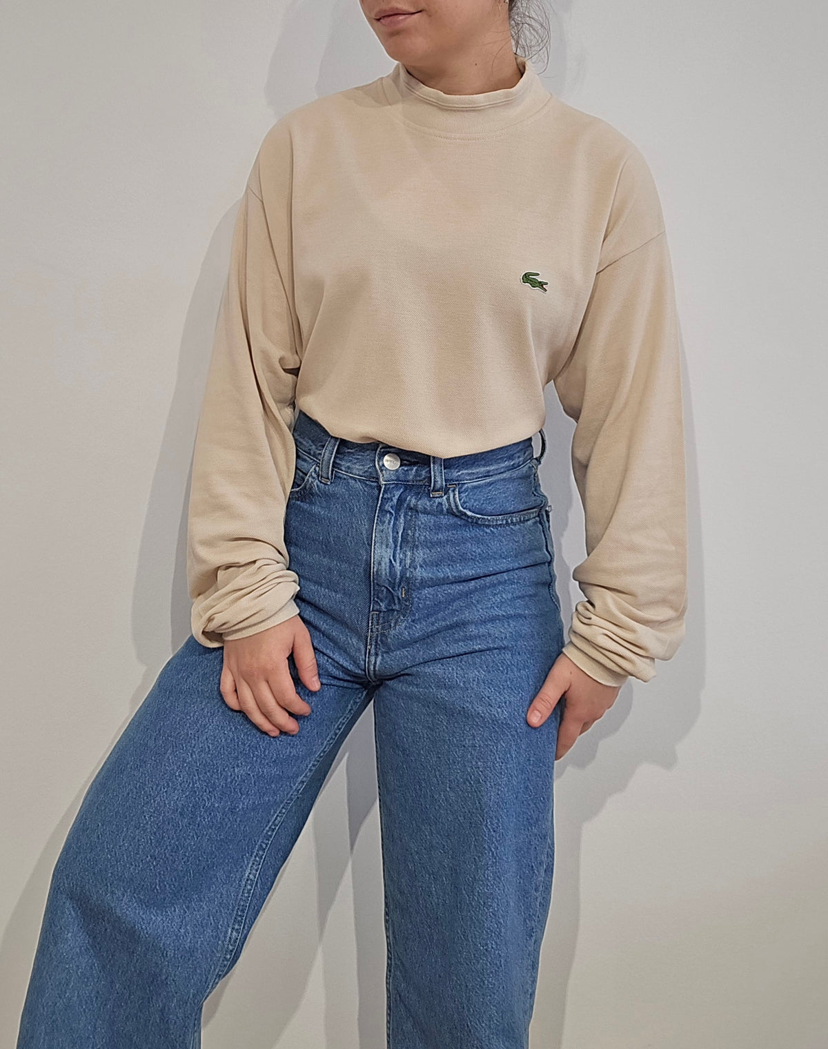 Pull col cheminée beige - XXL
