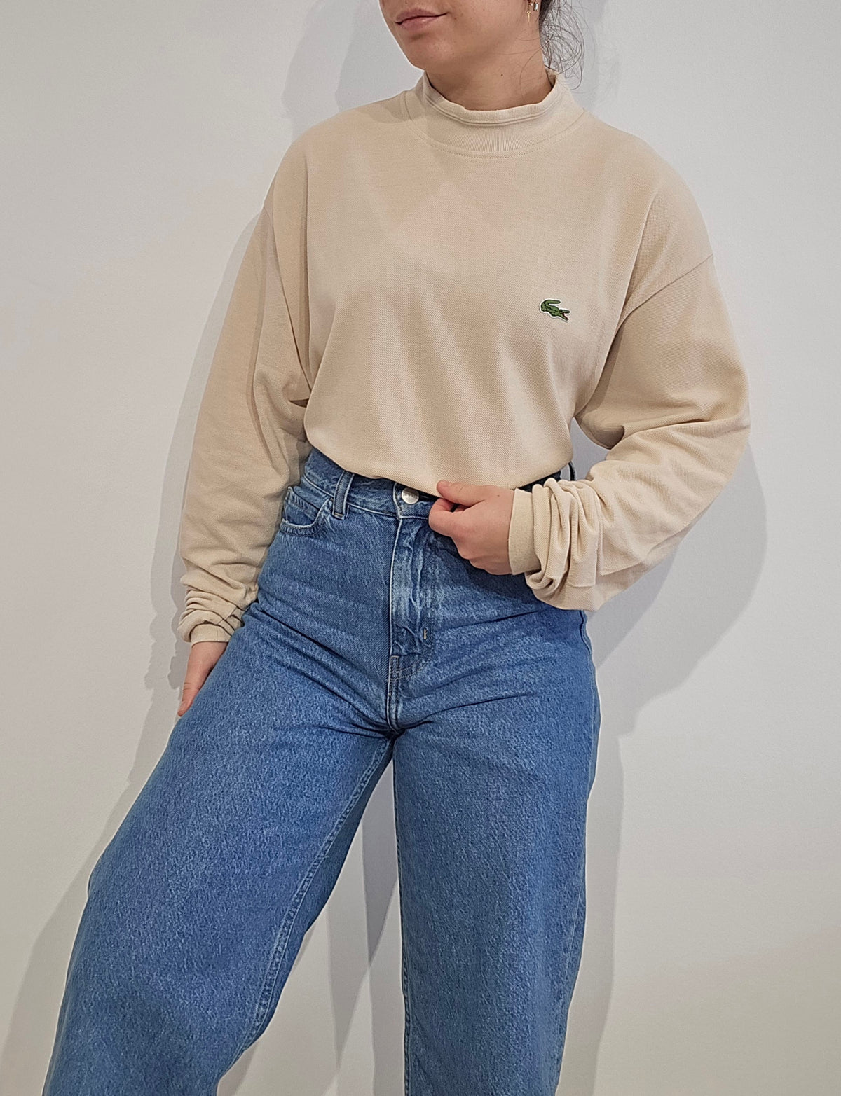 Pull col cheminée beige - XXL