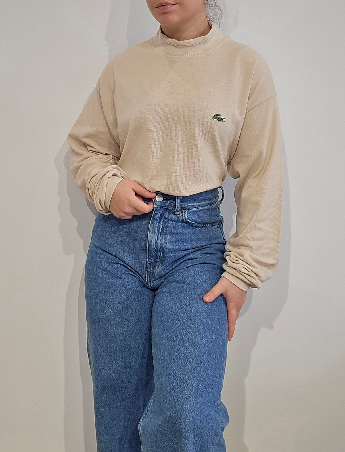 Pull col cheminée beige - XXL