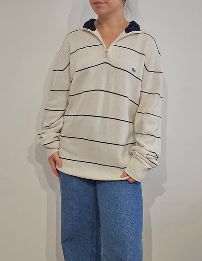 Pull camionneur beige à rayures - XL