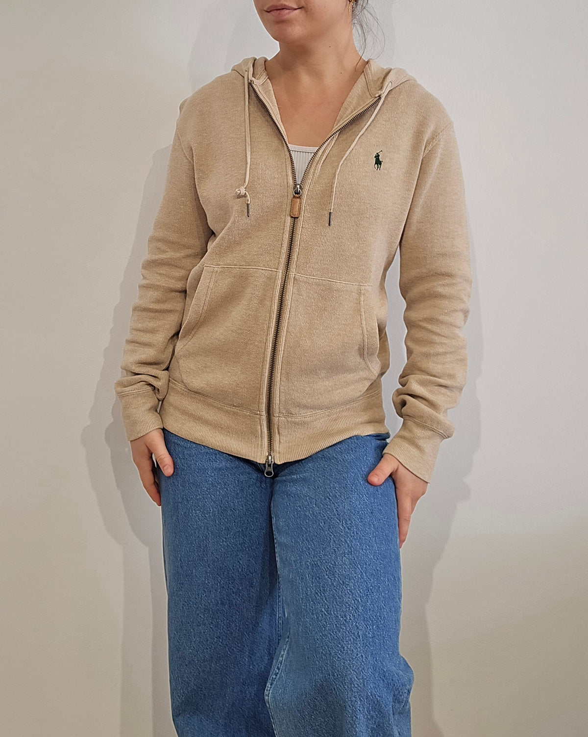 Veste à capuche beige - S