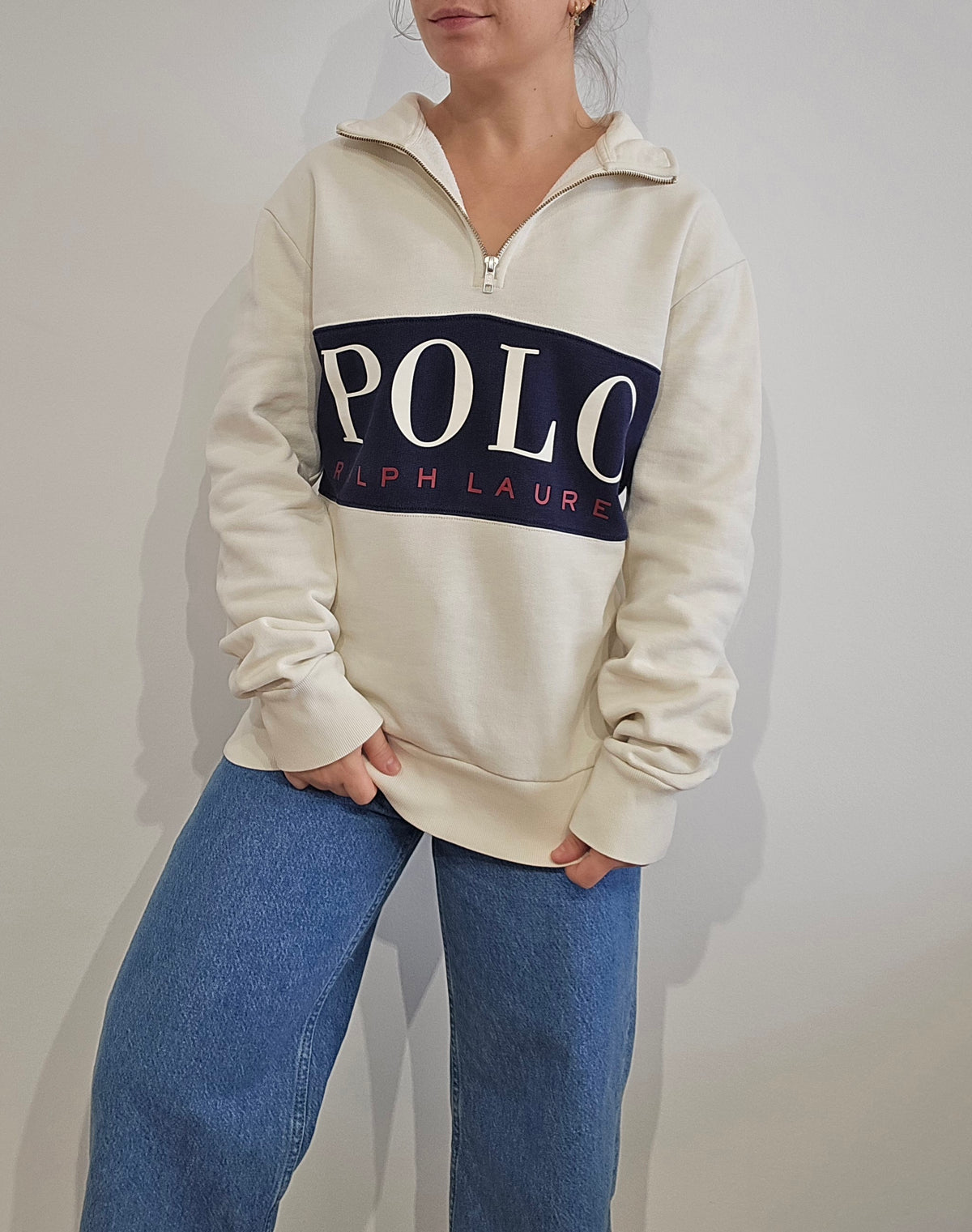 Pull camionneur crème "polo Ralph Lauren" - M