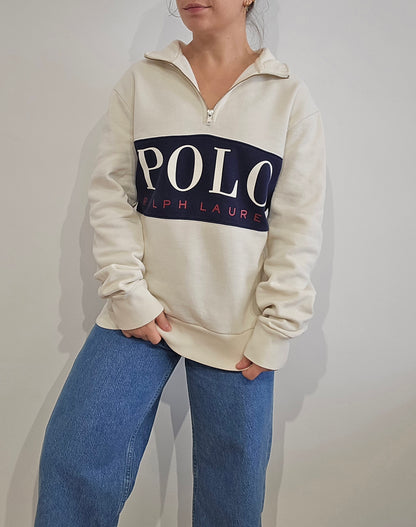 Pull camionneur crème "polo Ralph Lauren" - M