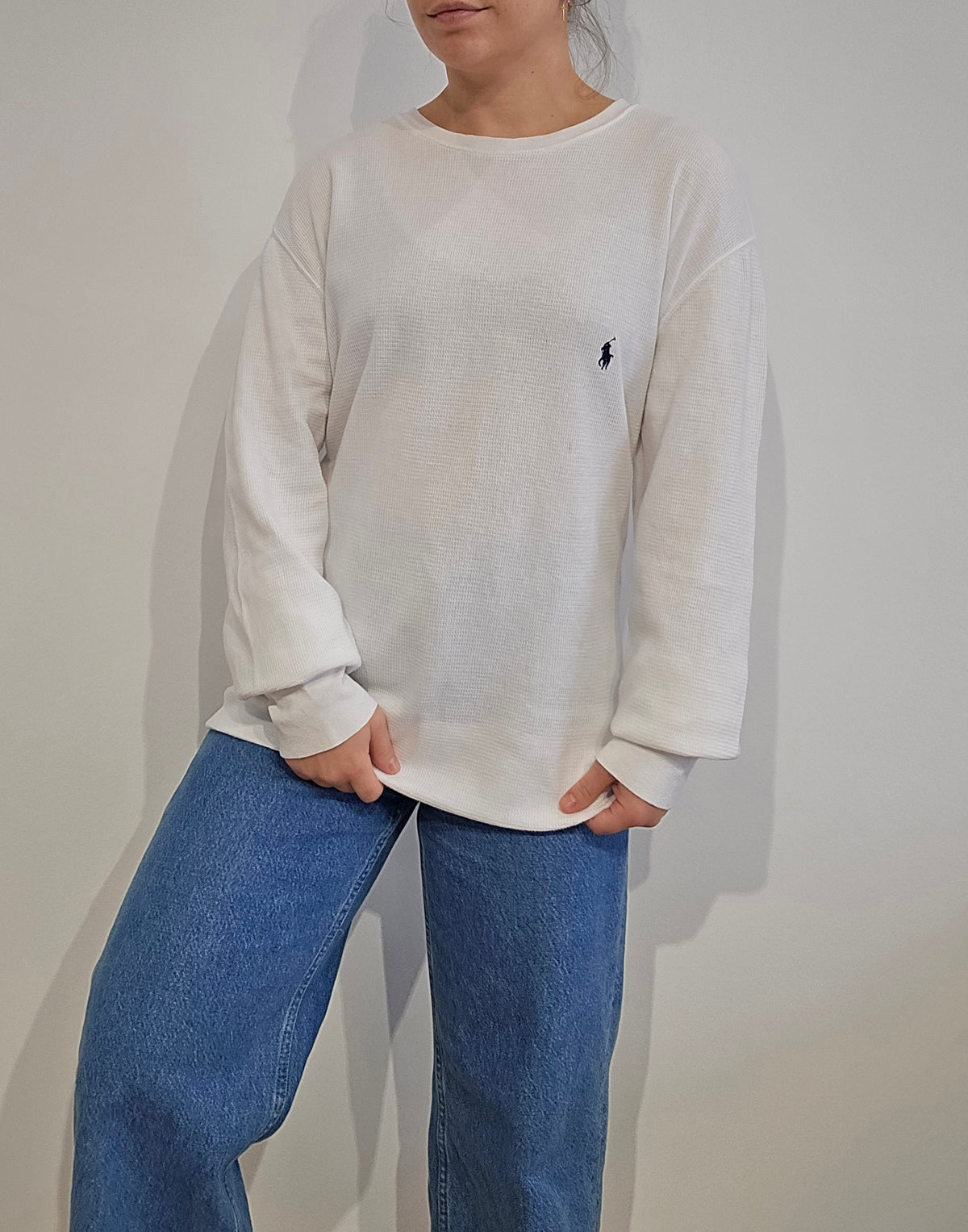 Pull léger en coton blanc - XL