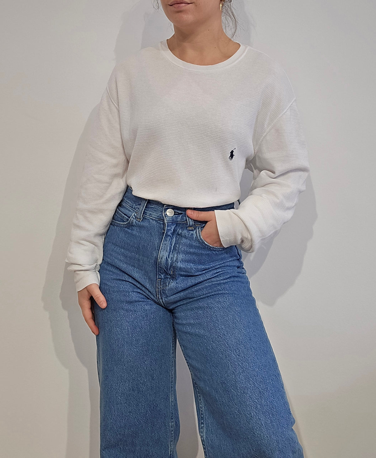 Pull léger en coton blanc - XL