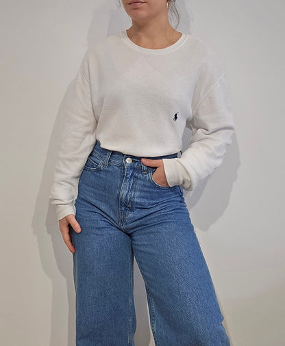 Pull léger en coton blanc - XL