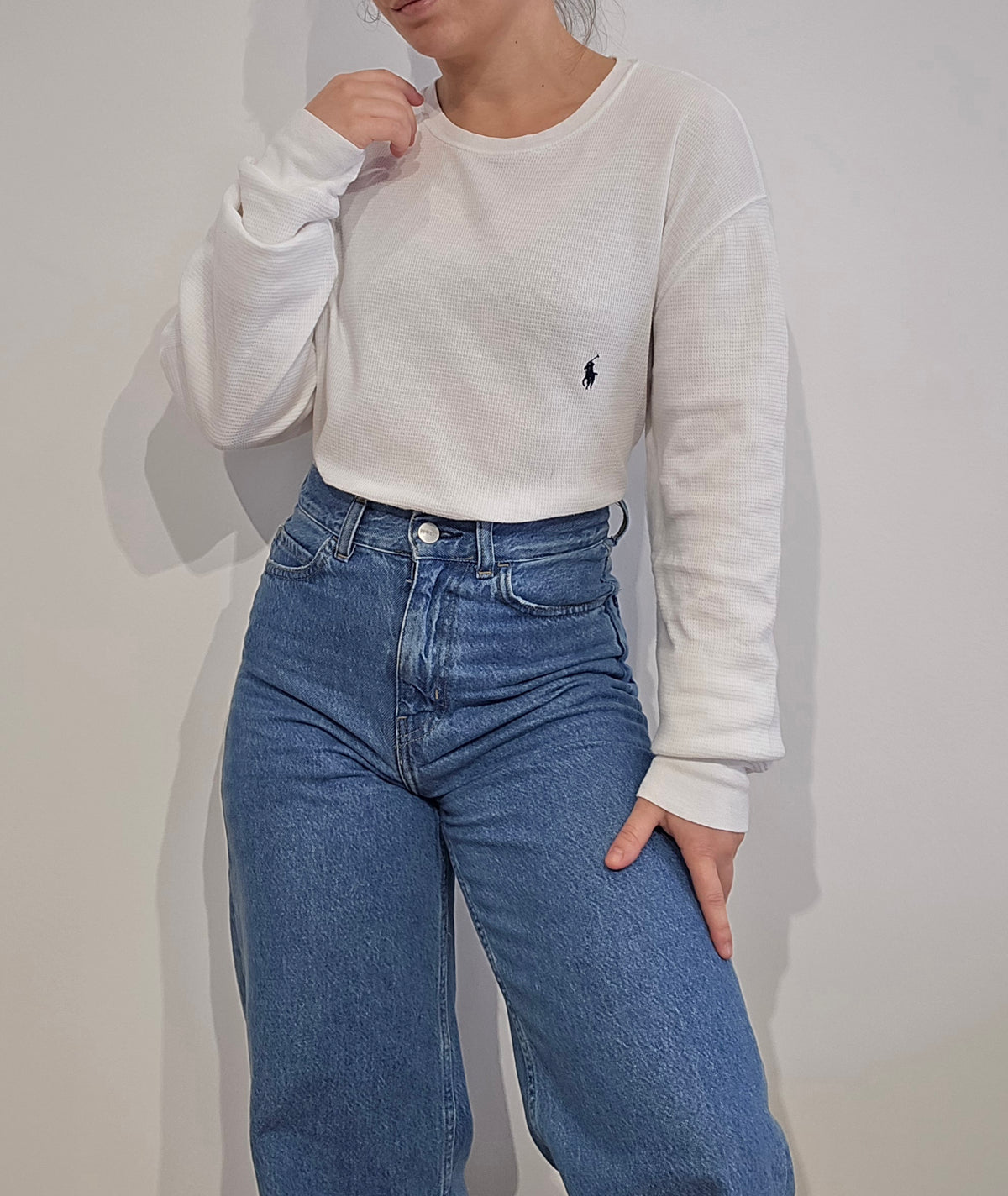 Pull léger en coton blanc - XL