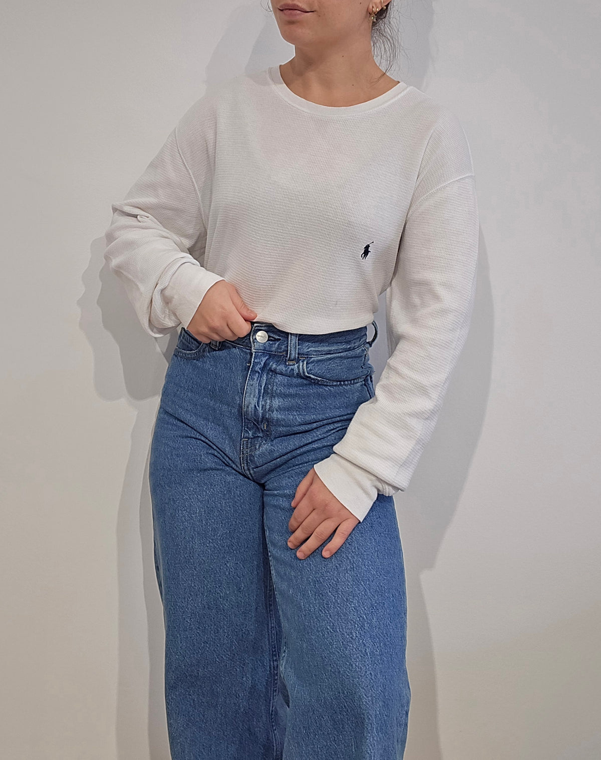 Pull léger en coton blanc - XL