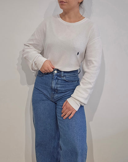 Pull léger en coton blanc - XL