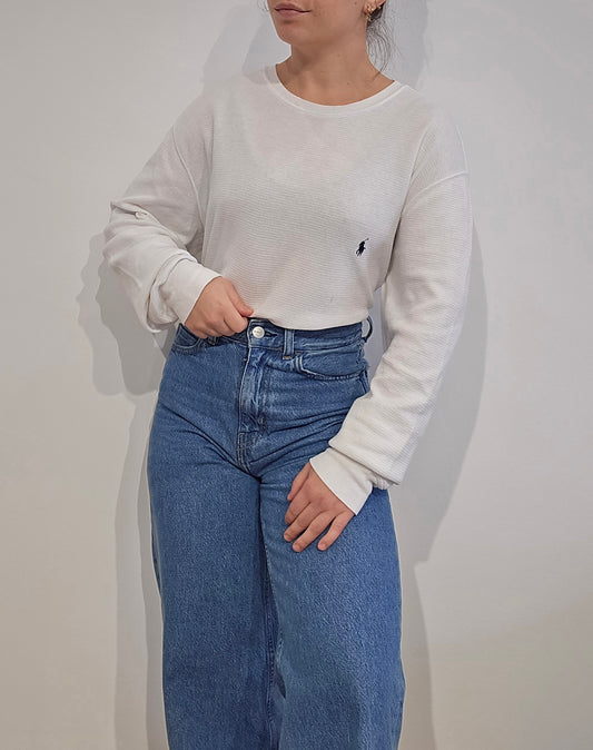 Pull léger en coton blanc - XL