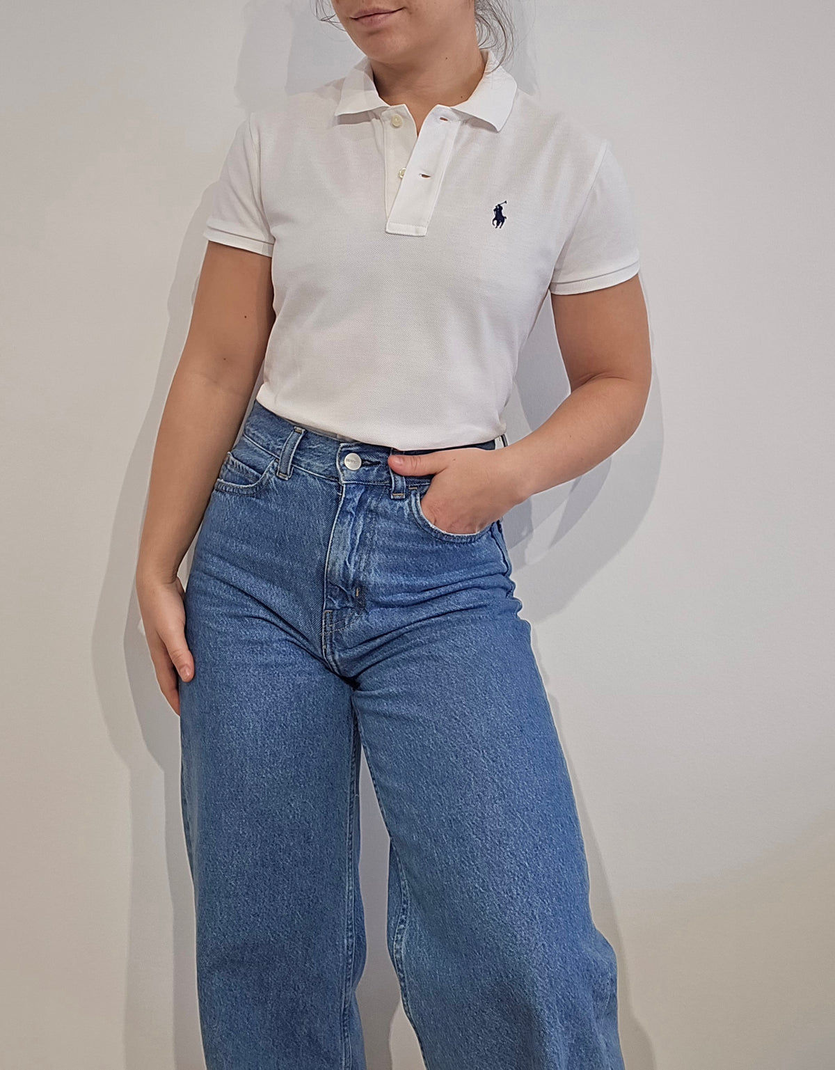 Polo en coton blanc Classic fit - XS
