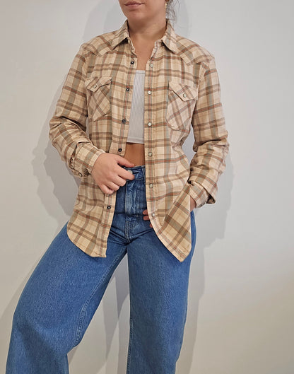 Chemise à carreaux vintage - S