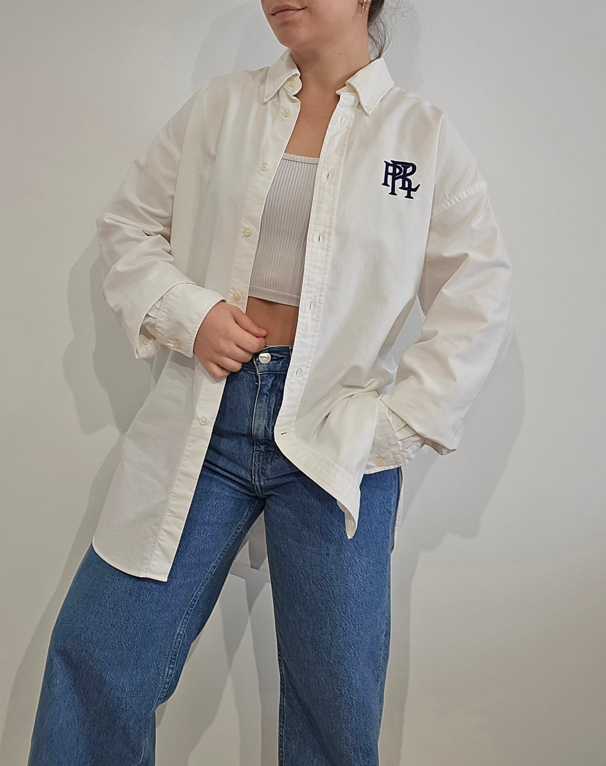 Chemise blanche brodé RLR - L